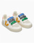 VEJA Small V-10 Chromefree Leather Çocuk Sneaker Multico/Extra White/Ouro