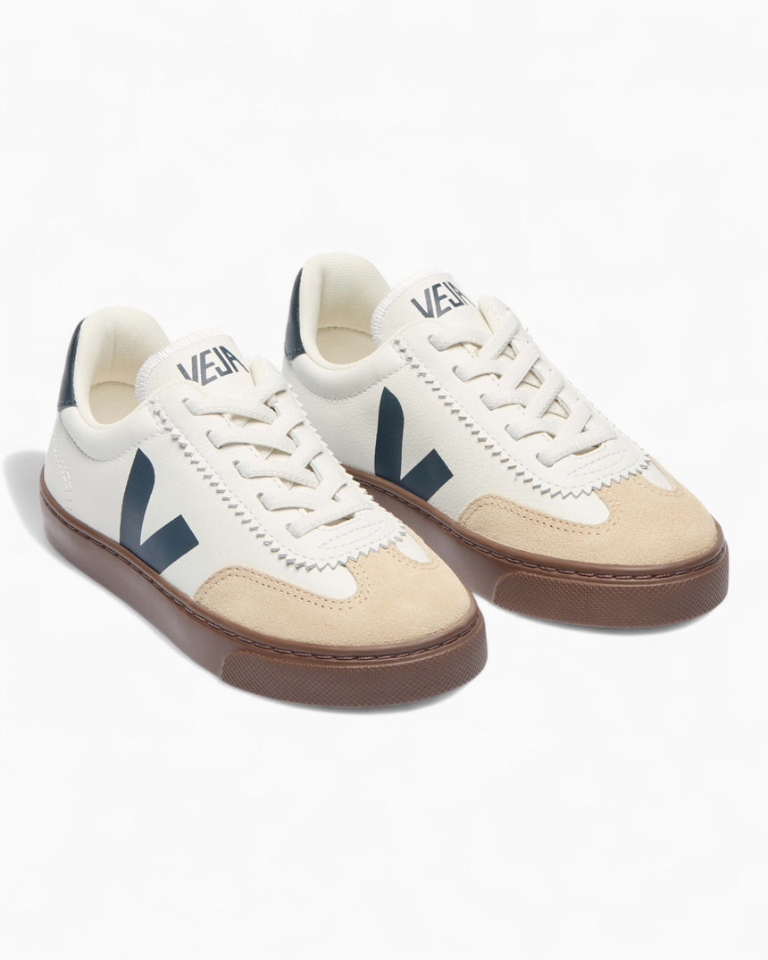 VEJA Small Volley O.T. Leather Çocuk Sneaker White Nautico/Bark