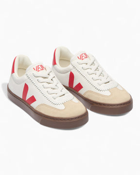 VEJA Small Volley O.T. Leather Çocuk Sneaker White Pekin/Bark