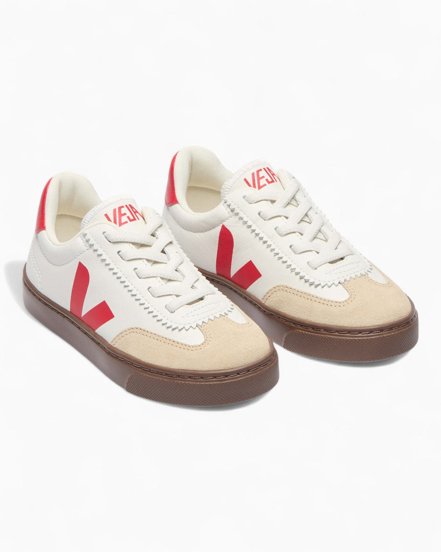 VEJA Small Volley O.T. Leather Çocuk Sneaker White Pekin/Bark