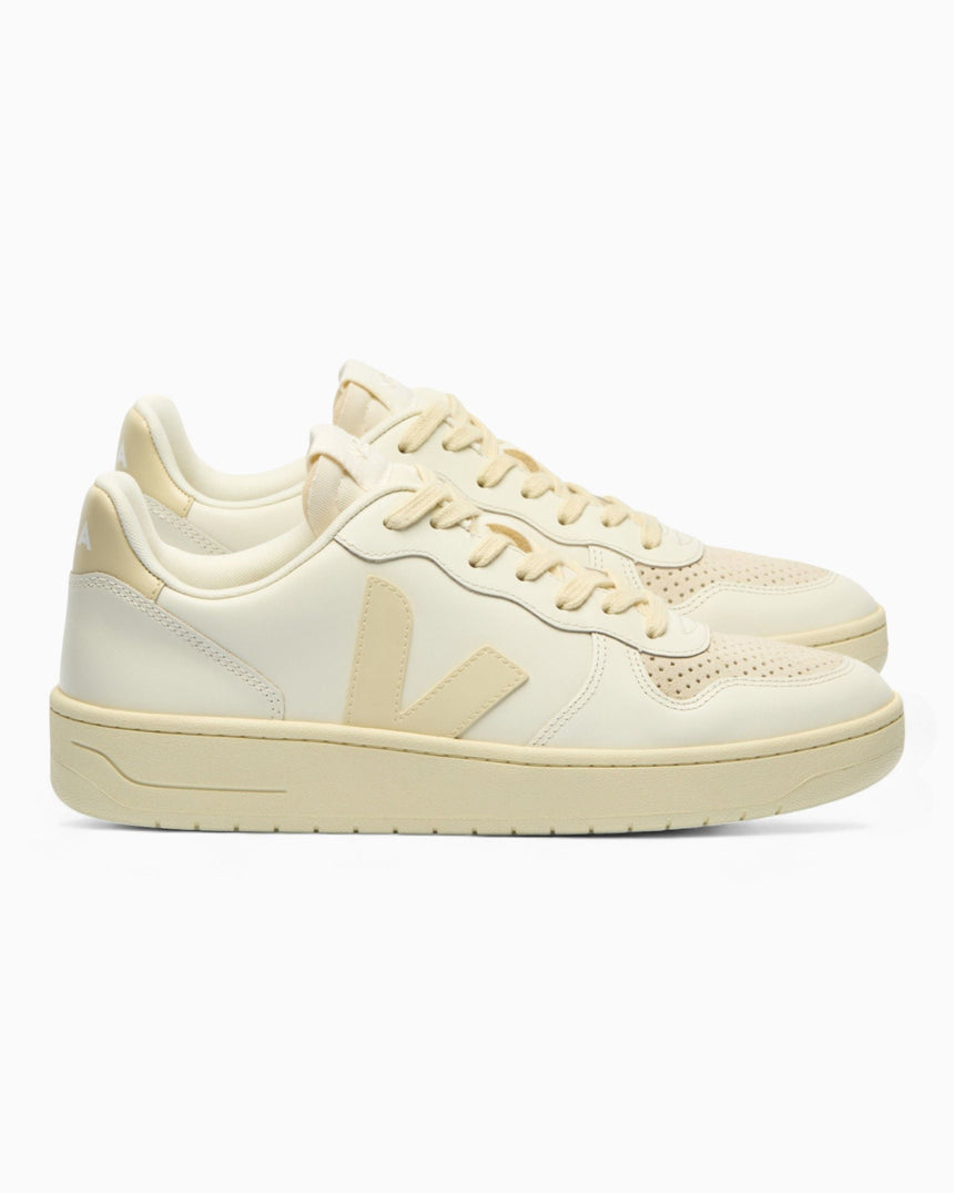 VEJA V-10 Leather Erkek Sneaker Pure/Calcaire