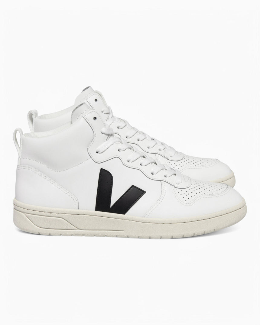 VEJA V-15 Leather Erkek Sneaker Extra White/Black