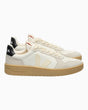 VEJA V-82 Grained Leather Erkek Sneaker Pure Calcaire/Black