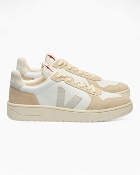 VEJA V-82 Grained Leather Kadın Sneaker Extra White/Natural Almond
