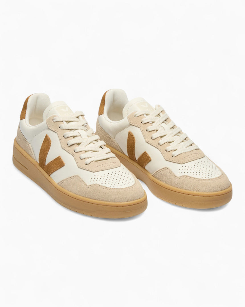 VEJA V-90 Leather Suede Logo Erkek Sneaker