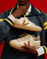 VEJA V-90 Leather Suede Logo Erkek Sneaker