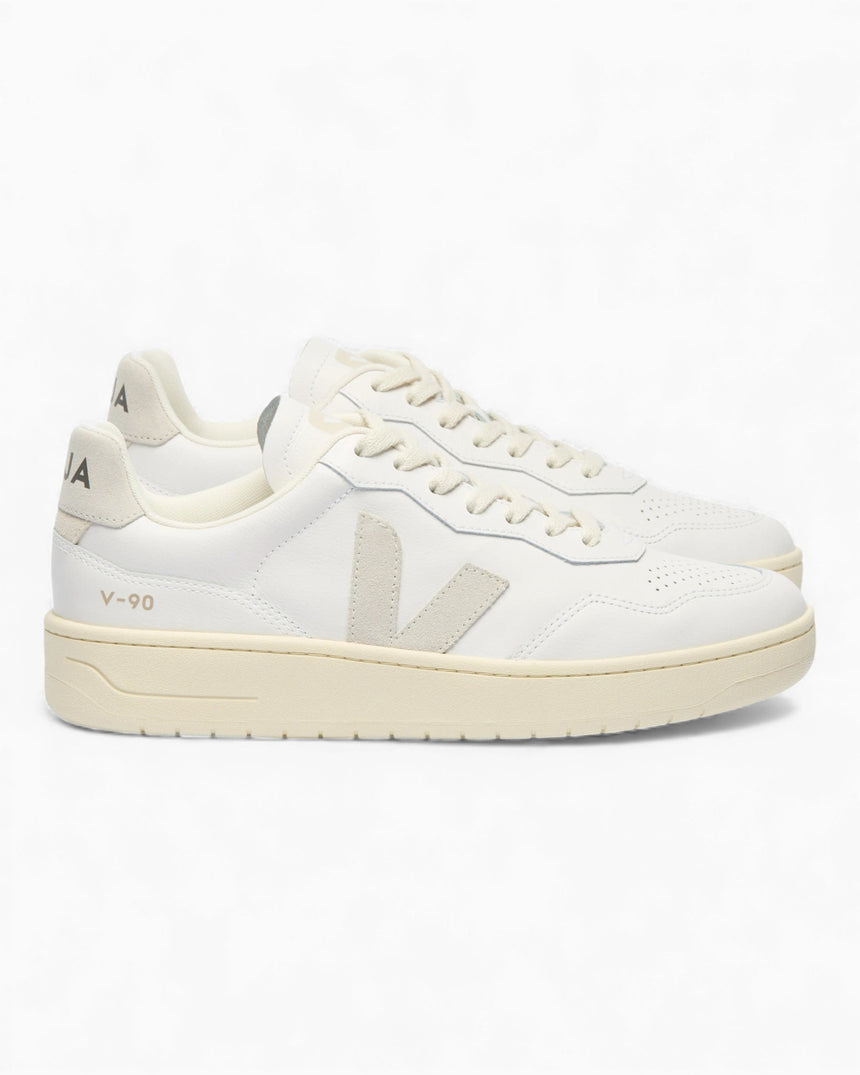 VEJA V-90 Leather Kadın Sneaker Extra White/Natural