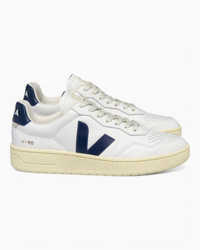 VEJA V-90 Leather Kadın Sneaker Extra White/Nautico
