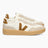 VEJA V-90 Leather Suede Logo Kadın Sneaker Pure Camel/Almond Natural