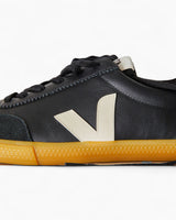 VEJA Volley Organic Traced Leather Kadın Sneaker Black/Pierre