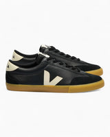 VEJA Volley Organic Traced Leather Kadın Sneaker Black/Pierre