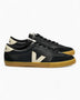 VEJA Volley Organic Traced Leather Kadın Sneaker Black/Pierre