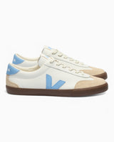 VEJA Volley Organic Traced Leather Kadın Sneaker White/Aqua Bark