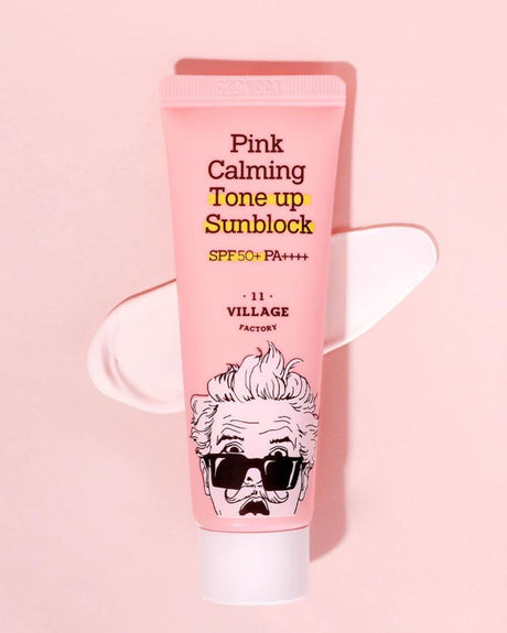 Village 11 Factory Pink Calming Tone Up Sun Block SPF50+ PA++++ 50ml