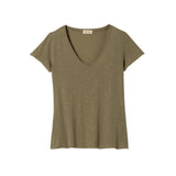 American Vintage Jacksonville Kadın V-Neck T-Shirt Olive Green