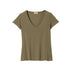 American Vintage Jacksonville Kadın V-Neck T-Shirt Olive Green