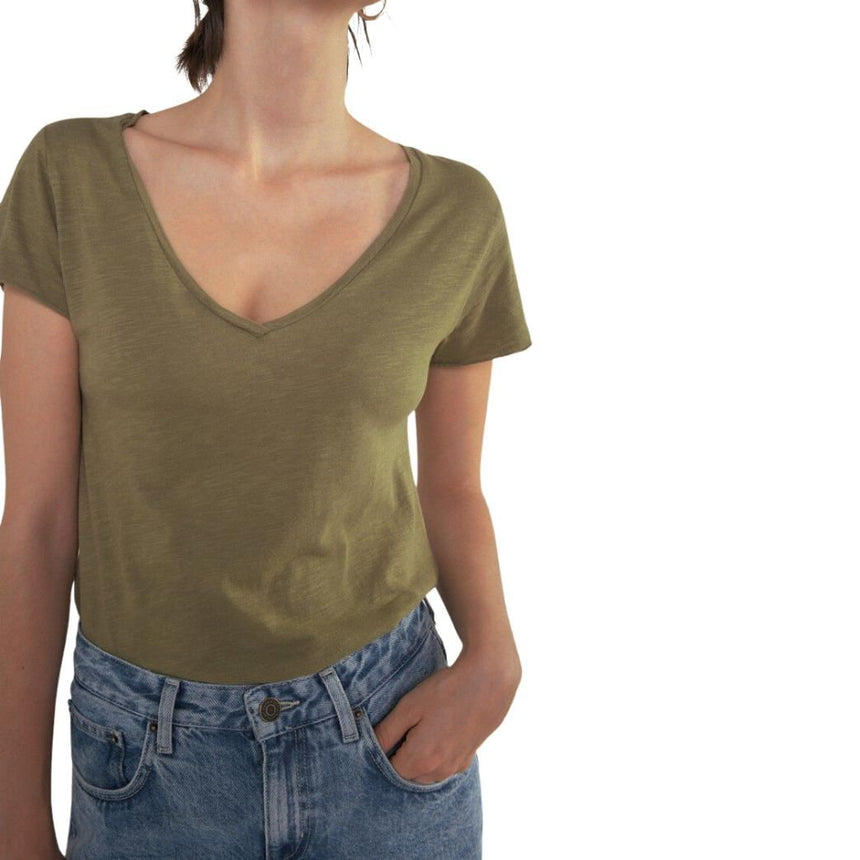 American Vintage Jacksonville Kadın V-Neck T-Shirt 