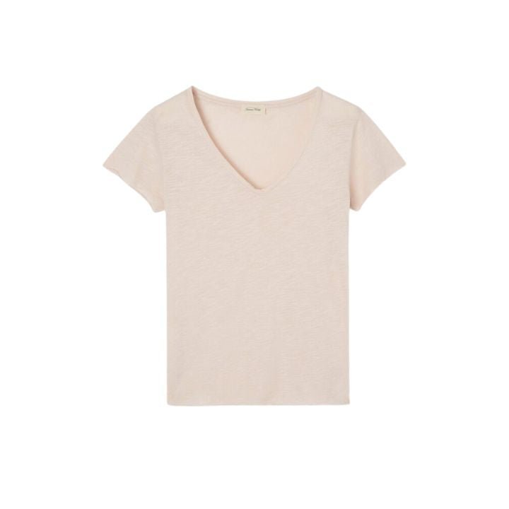 American Vintage Jacksonville Kadın V-Neck T-Shirt Perle Vintage
