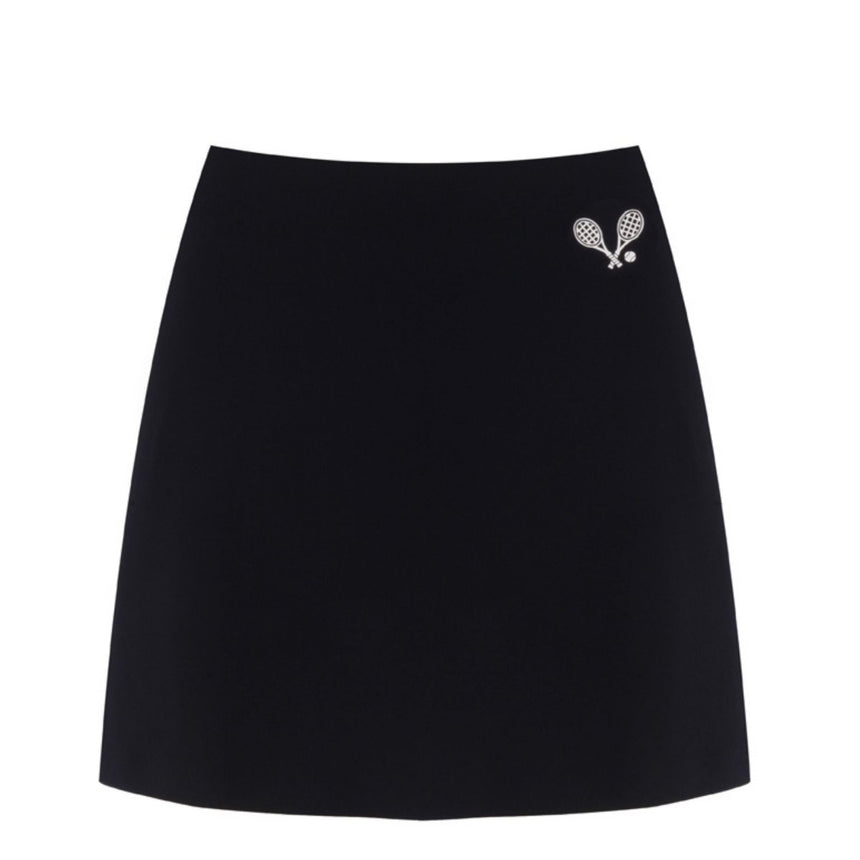 Anais&Margaux Court Mid-Rise Skirt Black Siyah