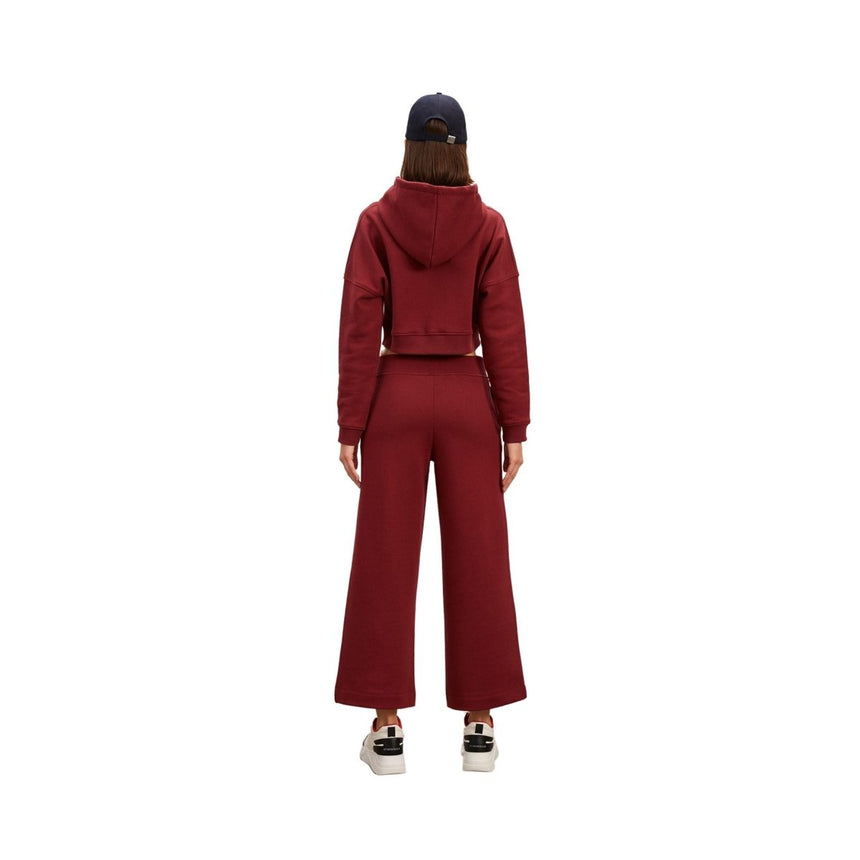 Anais&Margaux Full Zip Relaxed Crop Hoodie Burgundy 